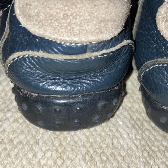 Infant size 5 leather Navy Walker Shoes with Secure Straps - Picture 9 of 16